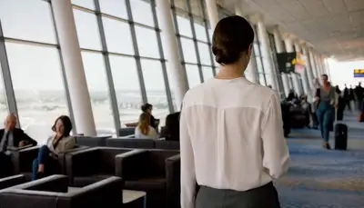 Airport Meet Cute Cinematic Scene