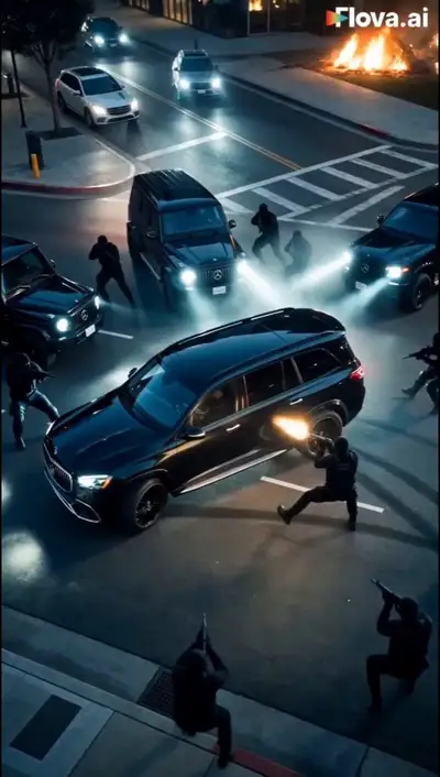 9-scene cinematic bodyguard action thriller storyboard prompt