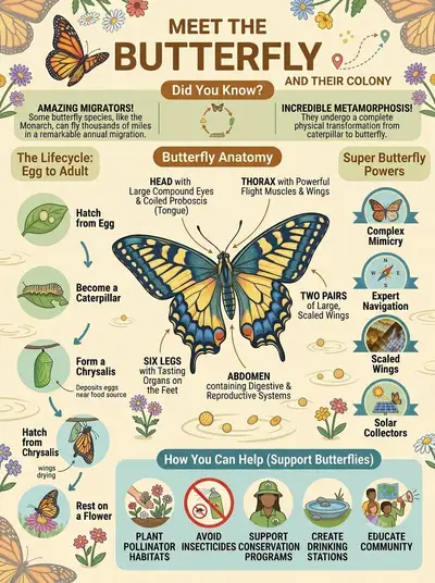 Educational Honey Bee Infographic Poster