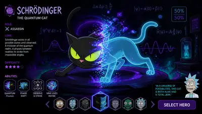 リック・アンド・モーティ風 量子猫のMOBAヒーロースプラッシュアート