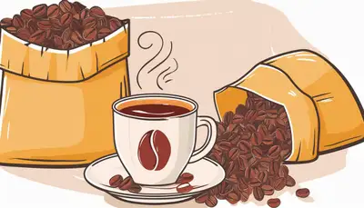 Coffee Bag and Cup Vector Ad