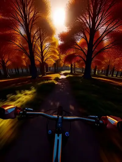 Prompt vidéo POV de VTT psychédélique
