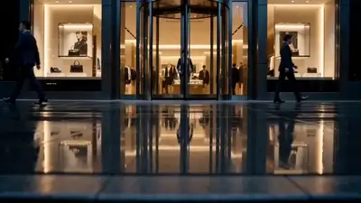 シティスカイラインの窓辺でのハイエンドコーポレートファッションエディトリアルポートレート