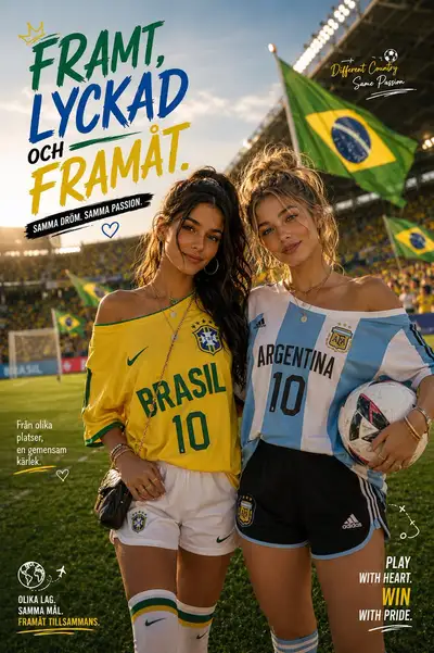 Brazil vs Argentina Football Fans Poster