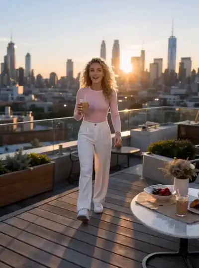 Rooftop Sunrise UGC Protein Coffee TikTok Ad