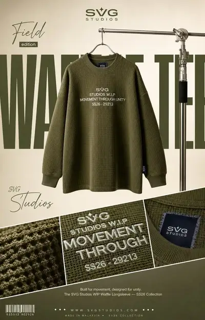Minimal editorial fashion product advertisement