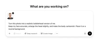 Photo to Bobblehead Transformation Prompt
