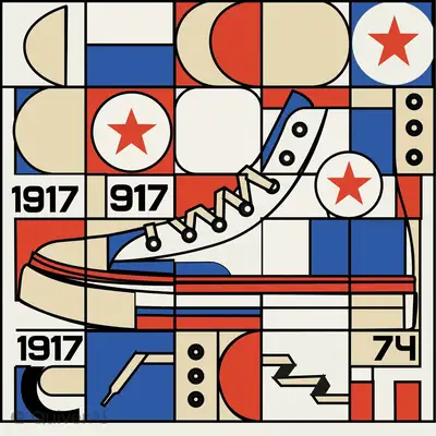 Flat Geometric Converse Chuck Taylor Illustration