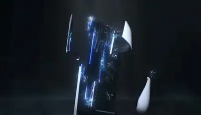 Sony PS5 Futuristic Product Ad Cinematic Prompt