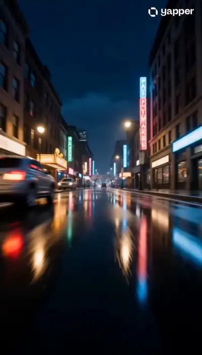 Cinematic Tokyo Night to Moonlit Field Transition