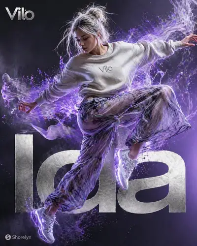 Surreal Athletic Brand Artwork with Energy Effects