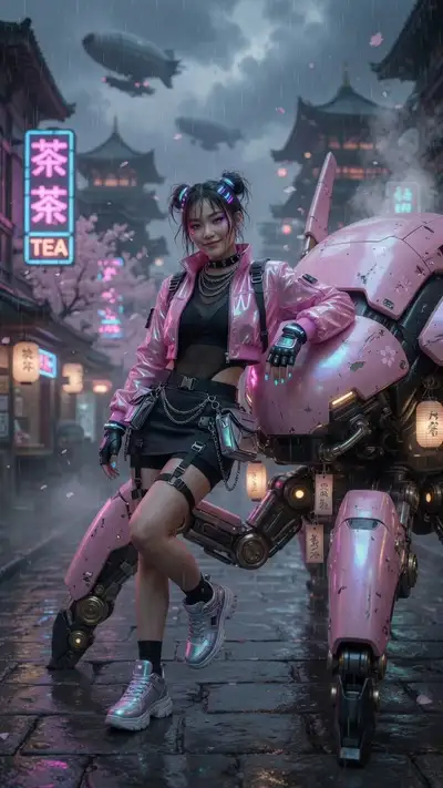 Cyberpunk Courier Editorial Hero Image