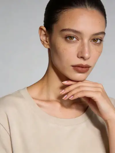 Wider jewelry campaign portrait with redesigned lighting