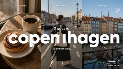 クリーンな三連旅行ブログサムネイルテンプレート