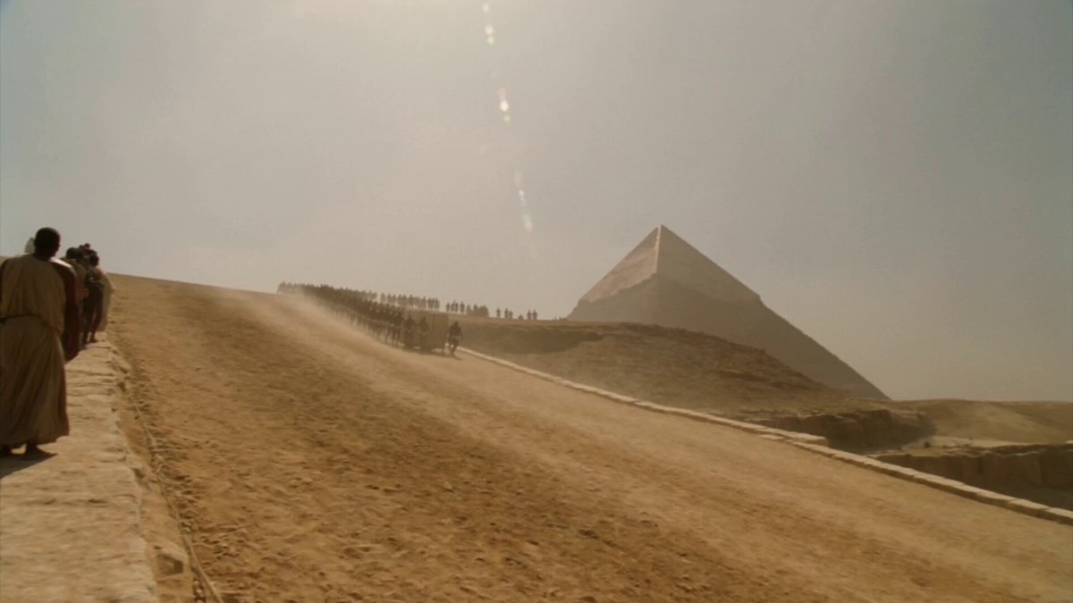 Early-2000s DV camcorder footage of the Great Pyramid being built (Seedance 2.0)