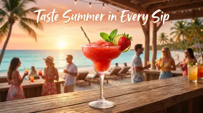 Templated realistic drink advertisement poster generator