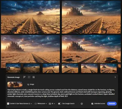 Marcos de Historia Desert Saga de Firefly Boards