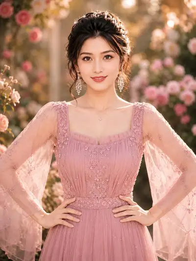 Ultra-Realistic Luxury Garden Portrait Prompt
