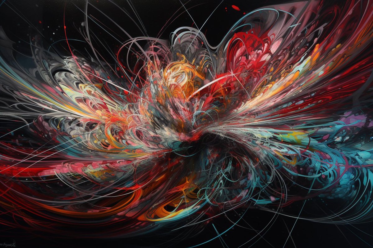 Parametric-Equation Fractal Airbrush Painting