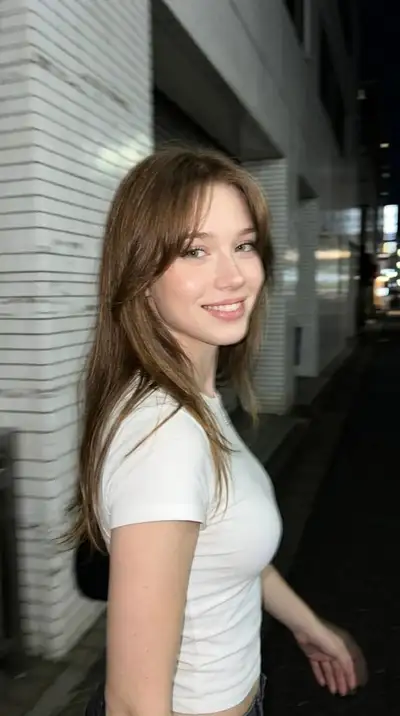 Candid Tokyo Night Walk Flash Photo