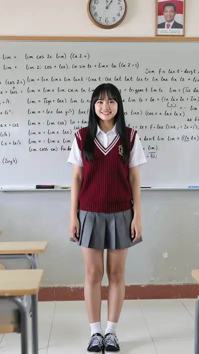 印度尼西亚高中女生教室肖像