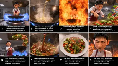 Wok Chef Storyboard Video Prompt