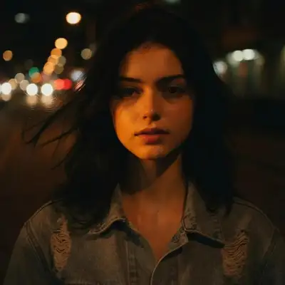 Moody Urban Night Portrait