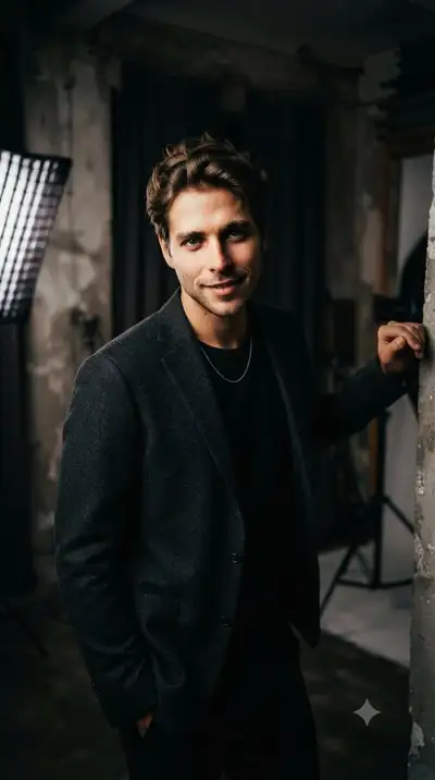 Dramatic Studio Portrait of a European Man
