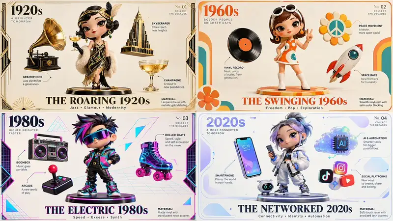 Designer Toy Infographic Poster Prompt | Wikiprompt