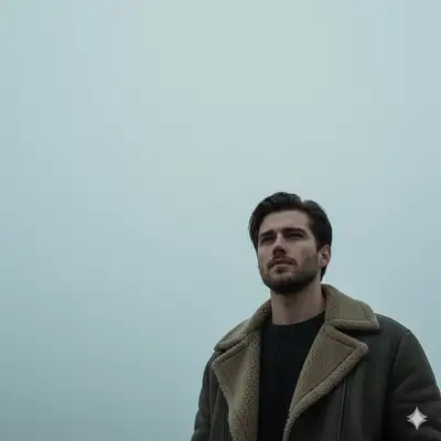 Neo-noir Sci-Fi Portrait with Negative Space