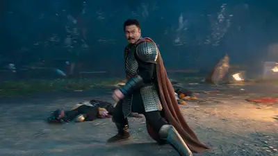 Cinematic Spinning Kick Action Scene