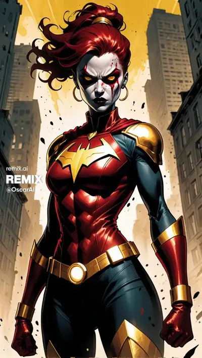 Misfit Superheroine Gritty Horror Comic Prompt