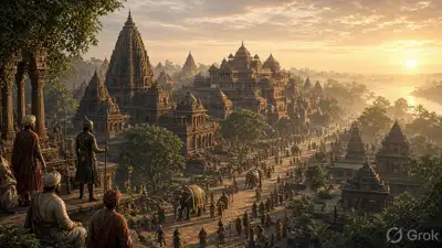 Ancient Indian Sena Dynasty Cinematic Wallpaper Prompt