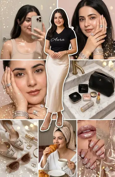 Collage de portada de revista de lujo con tu propio rostro