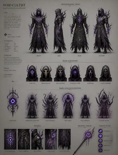 Void Cultist character sheet prompt