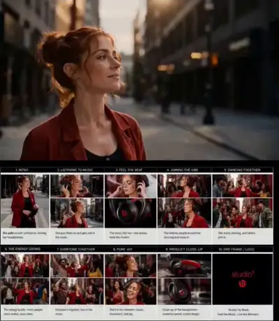 Cinematic Headphone Commercial with Street Dance