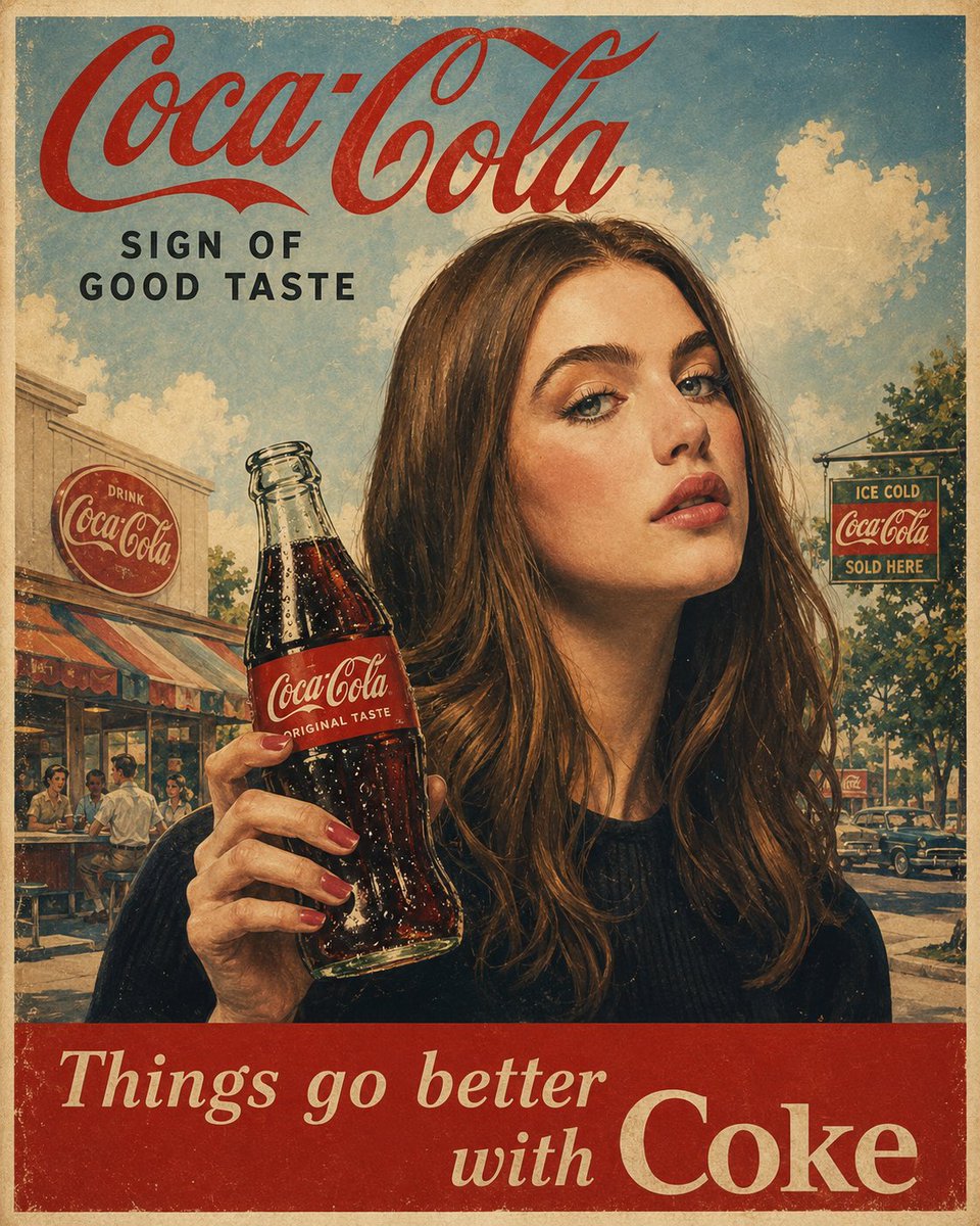 1960s vintage advertising poster template