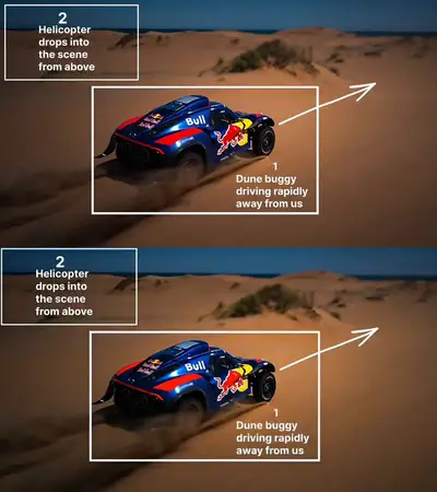 Veo3 Dune Buggy Action Scene with Frame Instruction Deletion