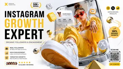 Luxury Instagram growth expert commercial poster