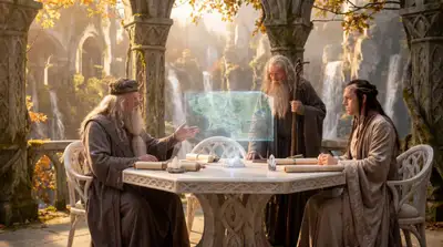 Crossover do conselho de magos de Harry Potter e O Senhor dos Anéis