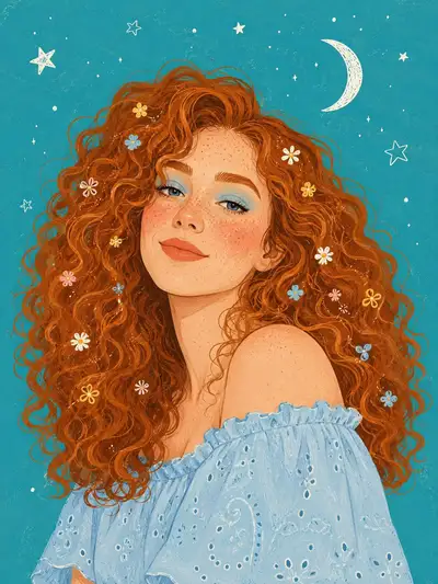 Playful Editorial Vector Portrait from Photo