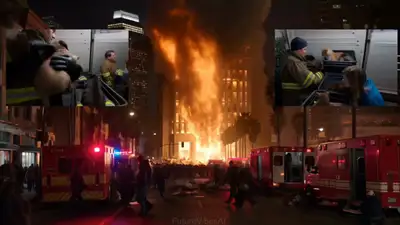 LA High-Rise Explosion with Animal Rescue Split Scenes