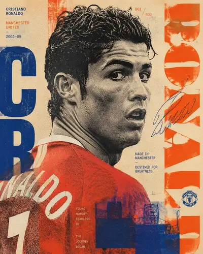 Risograph Ronaldo Poster Art Prompt