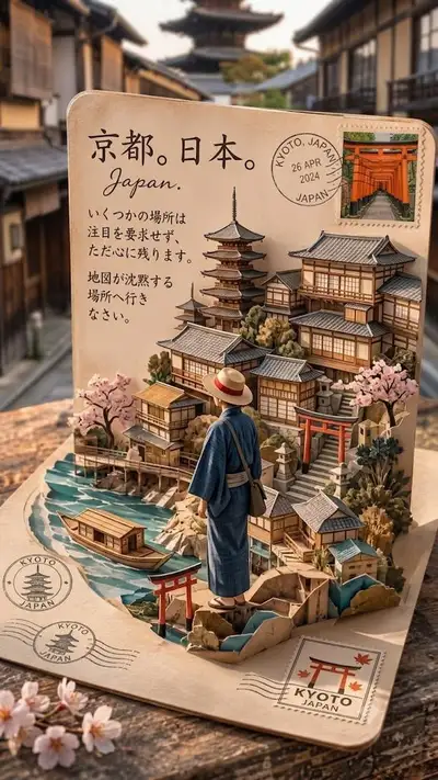 Kyoto 3D Pop-Up Postcard Diorama