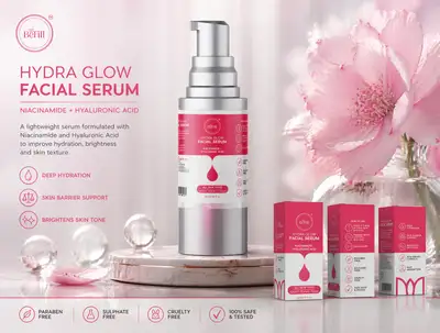 Luxury skincare product advertisement layout