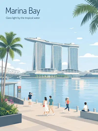 Minimalist Vintage City Travel Poster Template
