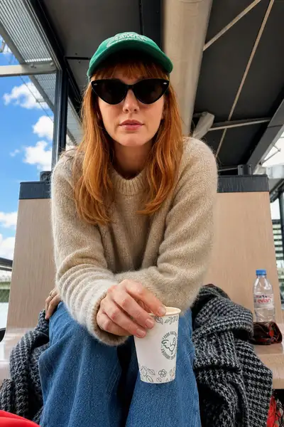 Editorial Lifestyle Portrait in Modern Cafe