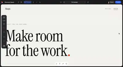 Resonant Stark Emotional Minimalism Website