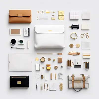 Knolling Layout Artist's Bag Prompt