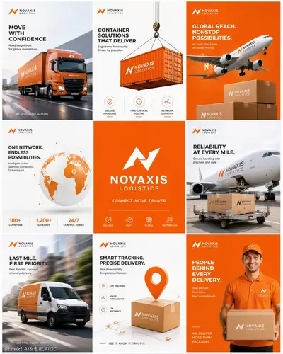 Ultra-Premium 3x3 Logistics Brand Campaign Board
